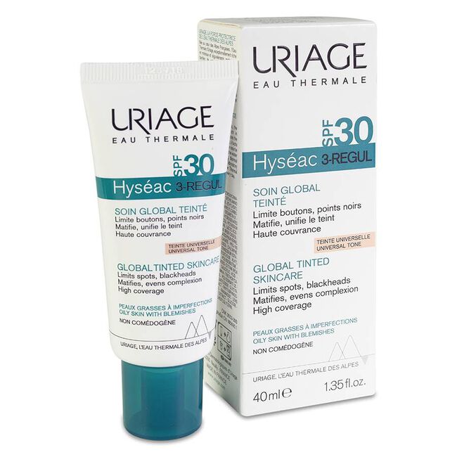 Uriage Hyséac 3-Regul Crema con Color SPF 30+, 40 ml