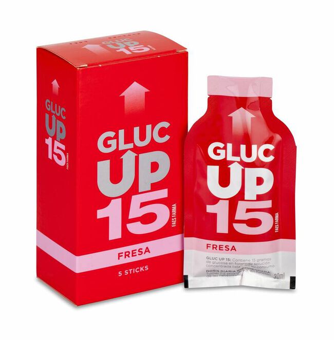 Gluco Up Fresa 15 g, 5 Sticks