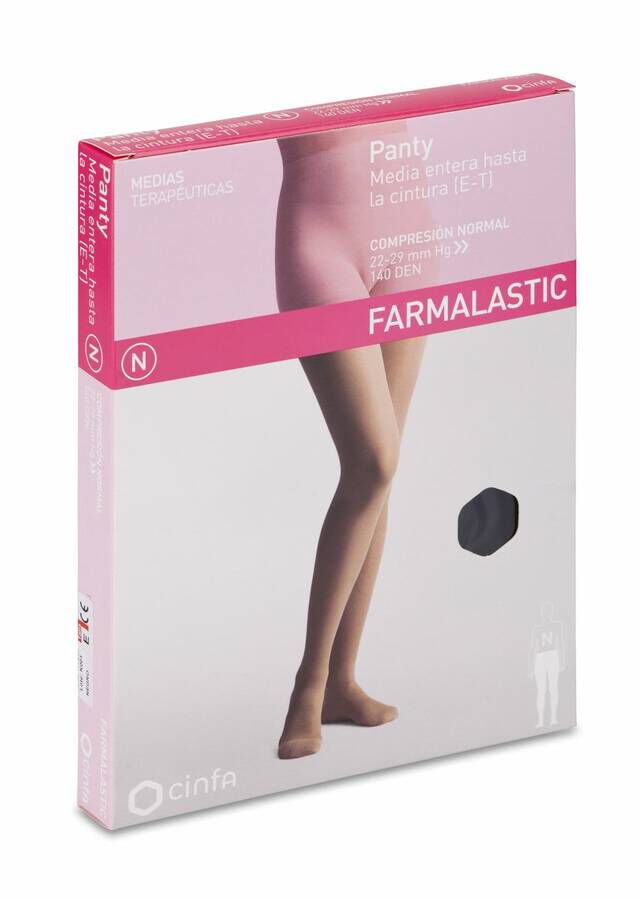 Farmalastic Panty de Compresión Normal Negro Talla Extragrande, 1 Ud