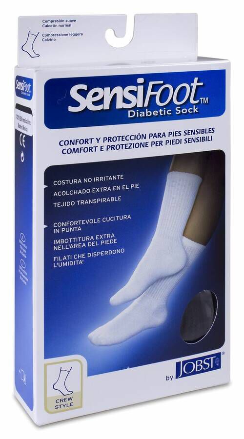 imagen de SensiFoot Calcetines Pie Diab&eacute;tico Compresi&oacute;n Normal Talla XL, 2 Uds