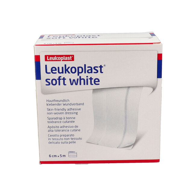 Leukoplast Soft White Tejido no Tejido, 5 m x 4 cm