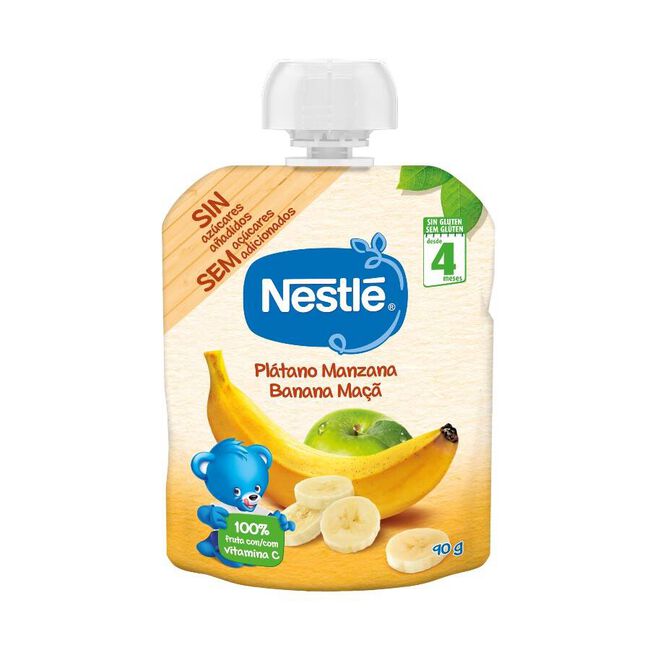 Nestlé Puré de Plátano Manzana, 90 g