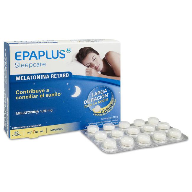 Epaplus Sleepcare Melatonina Retard, 60 Comprimidos