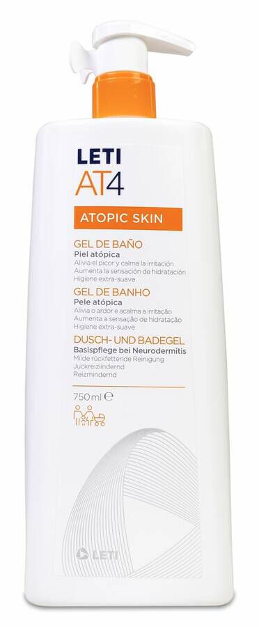 LETI AT4 Gel de Baño Dermograso, 750 ml