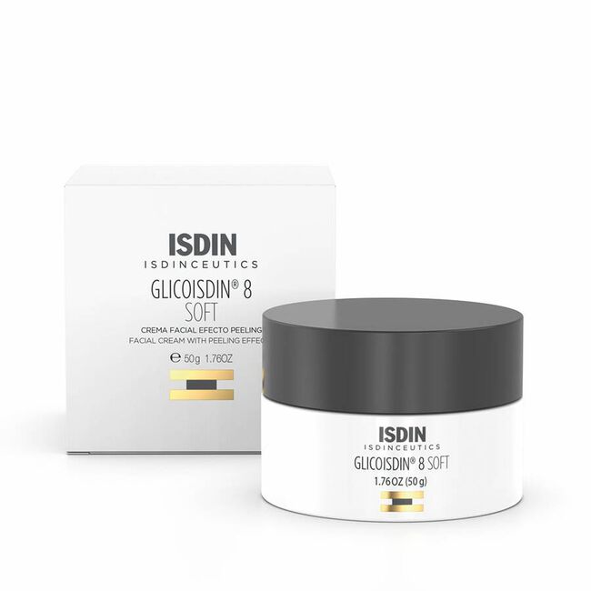 Isdin Isdinceutics Glicoisdin 8 Soft Crema Facial Exfoliante Antiedad, 50 ml