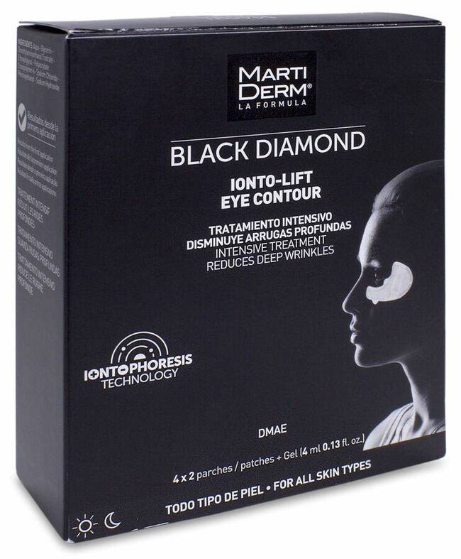 MartiDerm Black Diamond Ionto-Lift Eye Contour, 4 Sobres x 2 Parches