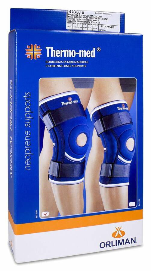 Orliman Thermomed Rodillera de Neopreno con Cinchas Azul Ref. 4103 Talla 5, 1 Ud