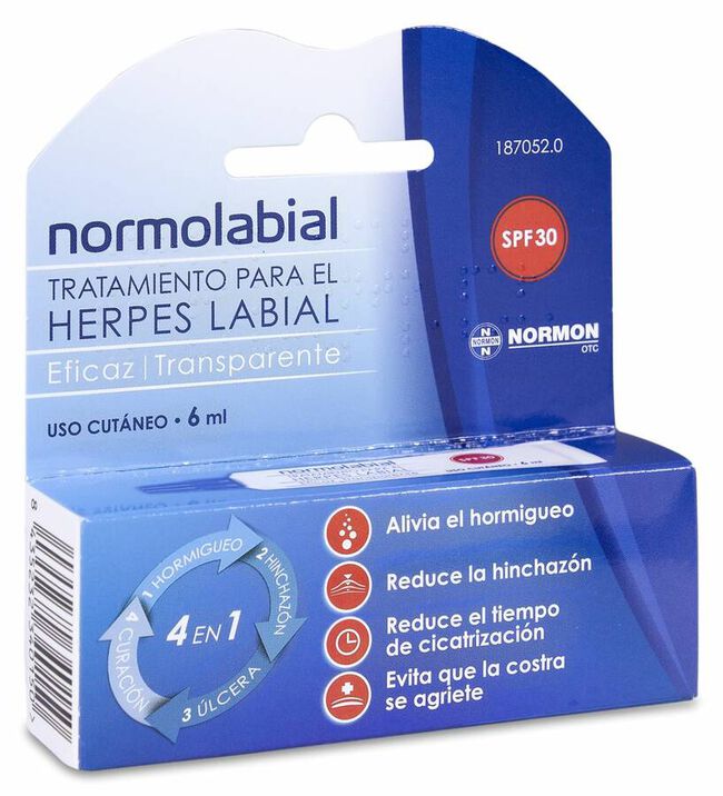 Normolabial Tratamiento Herpes Labial, 6 ml
