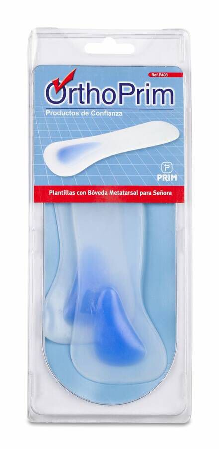 OrthoPrim Plantilla con Bóveda Metatarsal Talla L, 1 Par