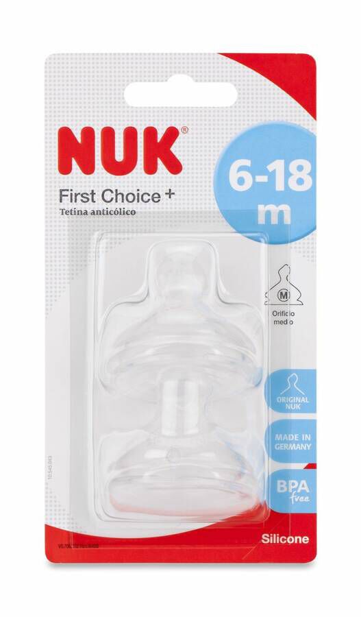 Nuk FC Tetina Silicona Talla M 6-18 M, 2 Uds