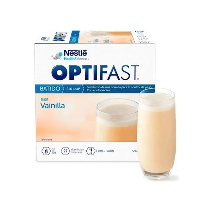 Nestlé Optifast Batido de Vainilla, 12 sobres de 55 g
