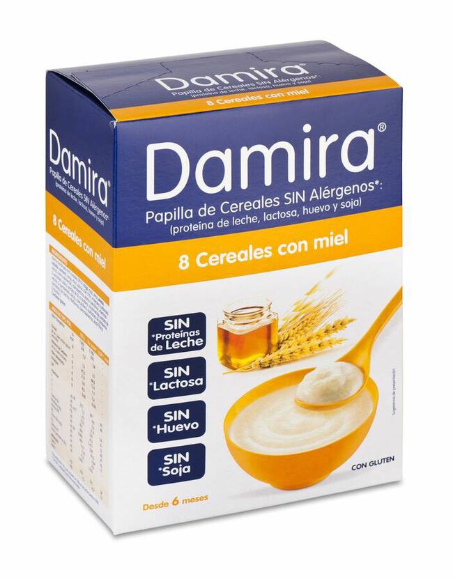 Damira Papilla 8 Cereales Miel, 600 g