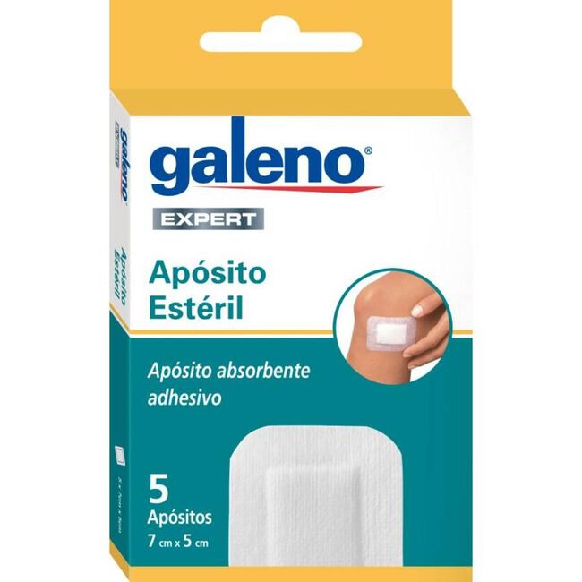 Galeno Apósitos Estériles 7 cm x 5 cm, 5 Uds