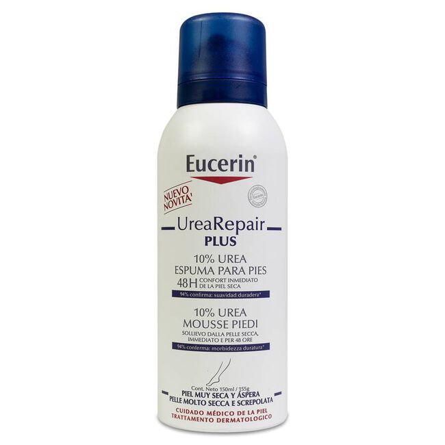 Eucerin UreaRepair Plus 10% Urea Espuma para Pies, 150 ml