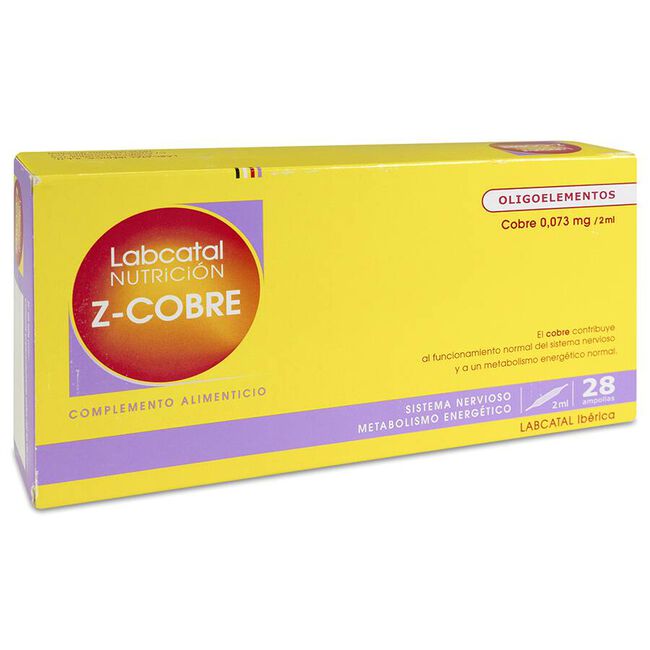 Labcatal Nutrici&oacute;n Zinc Cobre, 28 ampollas x 2 ml