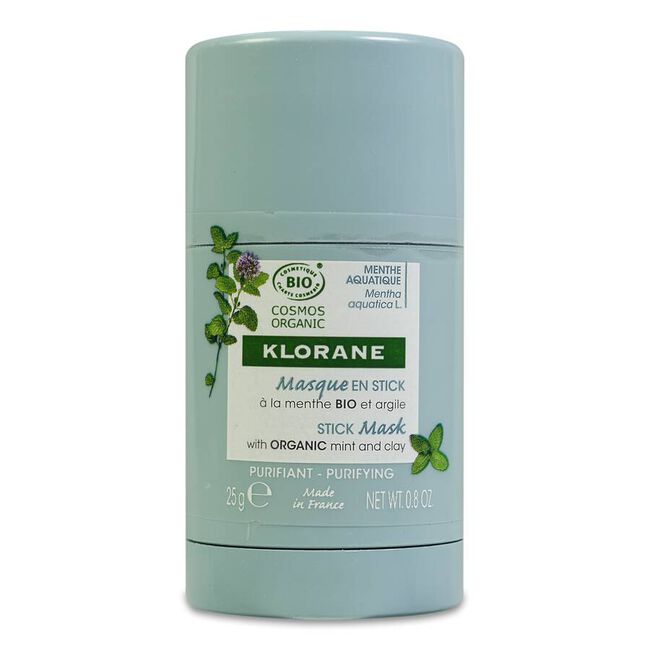 Klorane Mascarilla en Stick a la Menta acuática BIO y Arcilla, 25 g