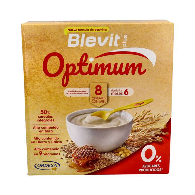 Blevit Plus Optimum Papilla 8 Cereales con Miel, 400 g