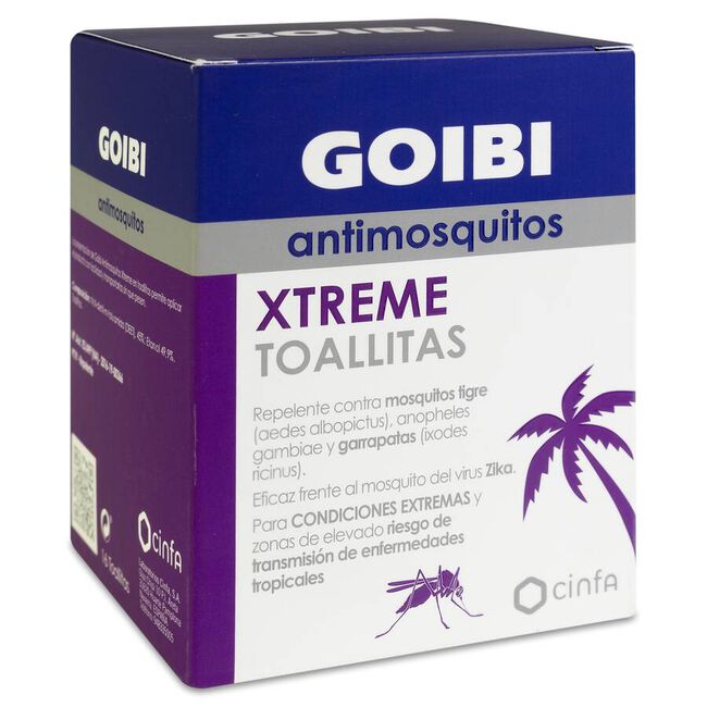 Goibi Antimosquitos Xtreme Toallitas Repelente, 16 Uds