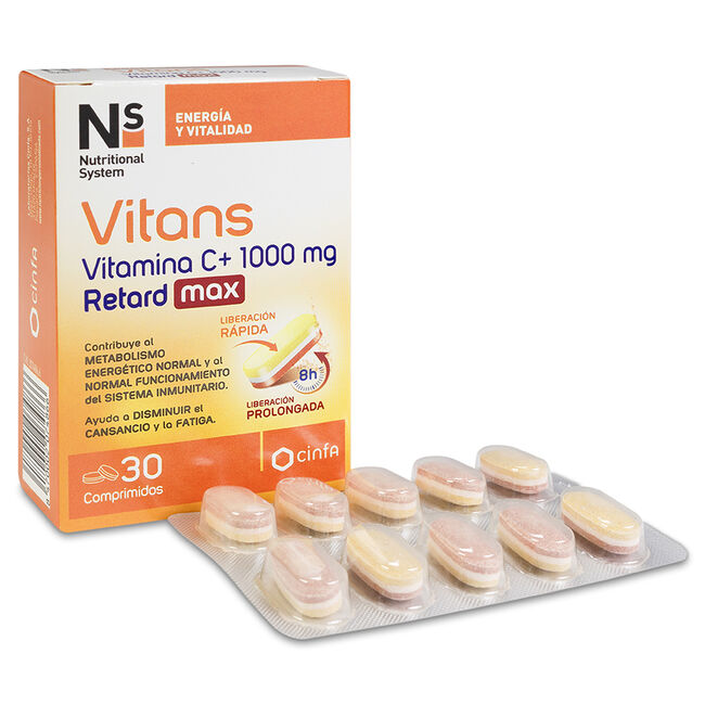 NS Vitans Vitamina C + 1000 mg Retard Max, 30 comprimidos