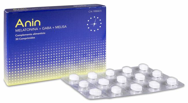Anin Melatonina + GABA + Melisa, 30 Comprimidos