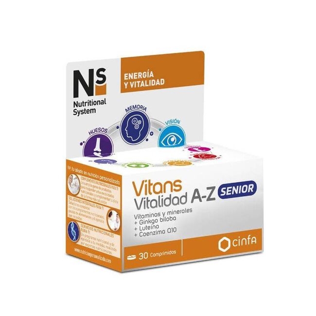 Ns Vitans Vitalidad A-Z Senior, 30 Comprimidos