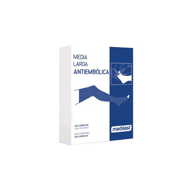 imagen de Medilast Media Larga Antiemb&oacute;lica 520 Blanca Talla Mediana, 1 Par