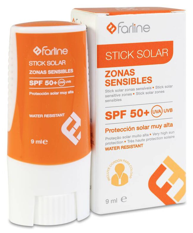 Farline Stick Solar Zonas Sensibles SPF 50+, 9 ml