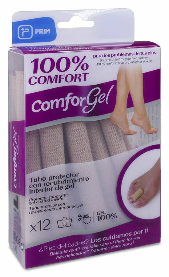 Comforsil Tubo Protector Recubrimiento Interior Gel, 12 Uds