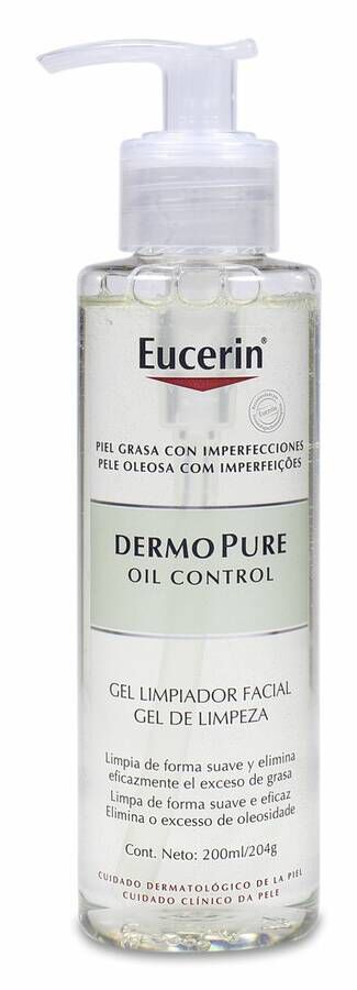 Eucerin Dermopure Oil Control Gel Limpiador, 200 ml