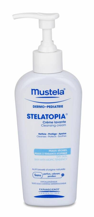 Mustela Stelatopia Crema Lavante Cabello y Cuerpo Piel Atópica, 200 ml