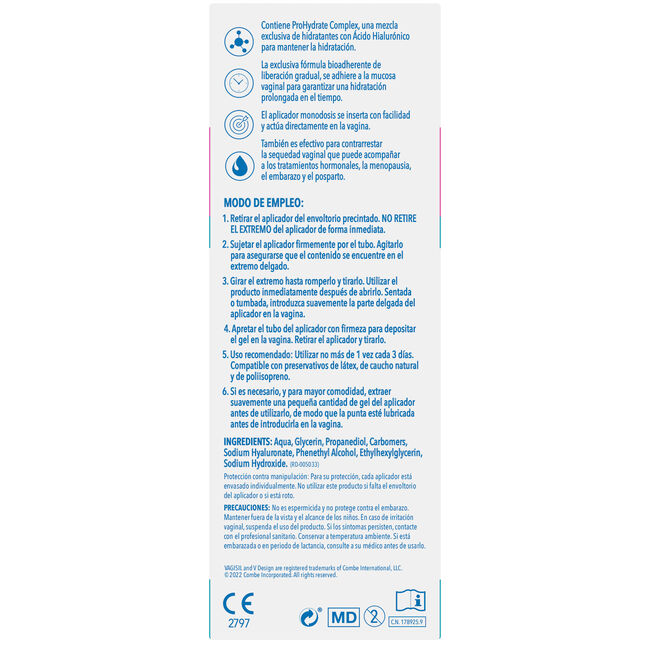 Vagisil Gel Hidratante Interno, 6 Uds