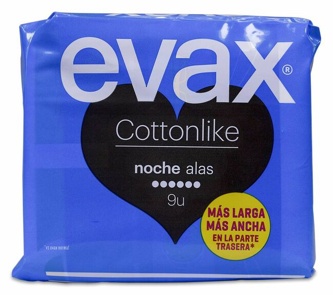 Evax Cottonlike Noche Alas, 9 Uds