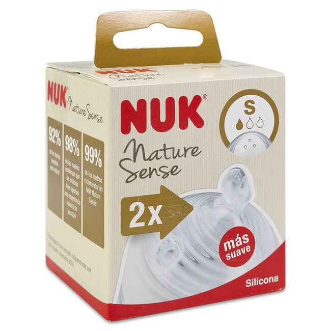 Nuk Natura Sense Tetina Silicona Talla S 0-6 M, 2 Uds