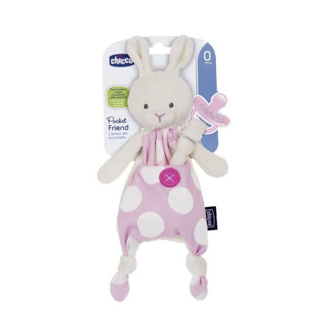 Chicco Guarda Chupetes Pocket Friend Rosa, 1 unidad