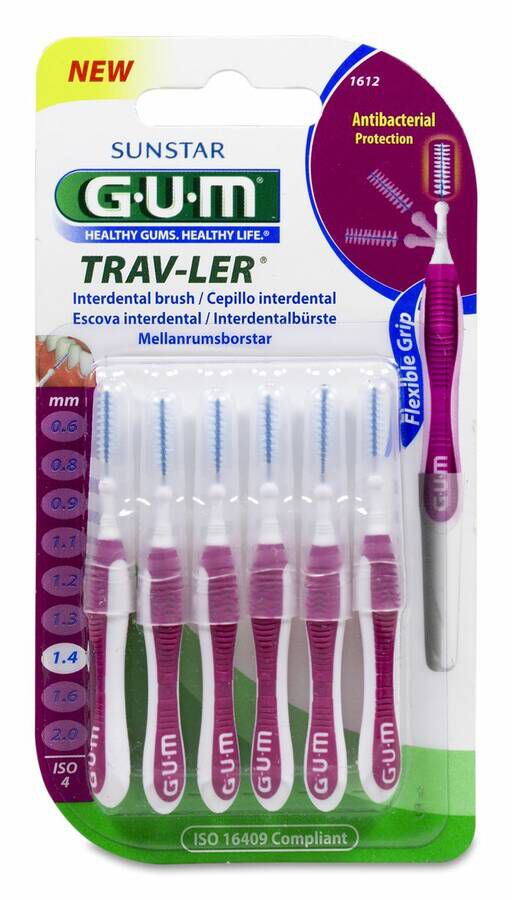 imagen de GUM Interdental Trav-Ler 1,4 mm, 6 Uds