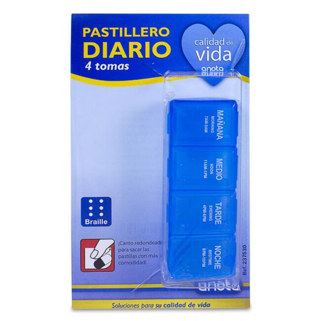 Anota Pastillero Diario 4 Tomas, 1 Ud