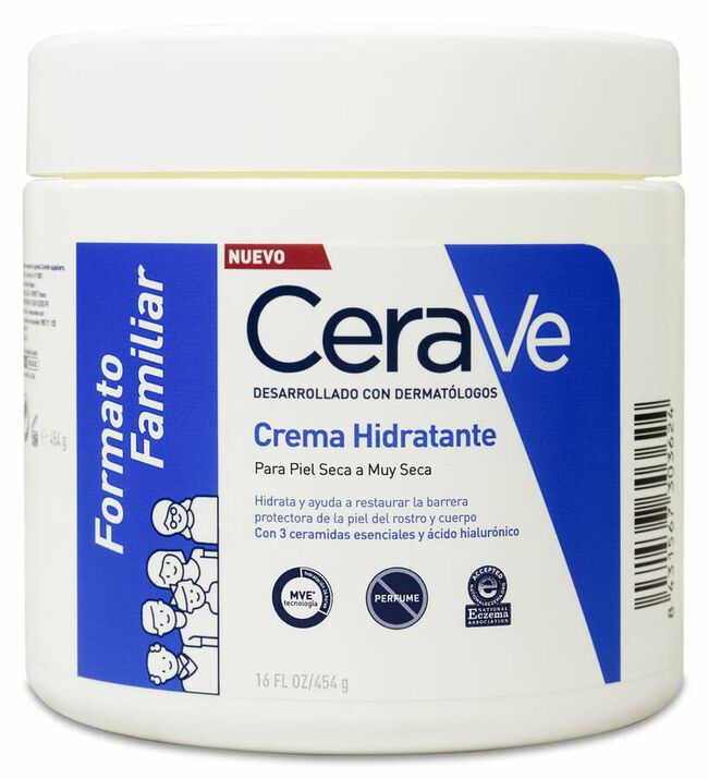 CeraVe Crema Hidratante Piel Seca, 454 g