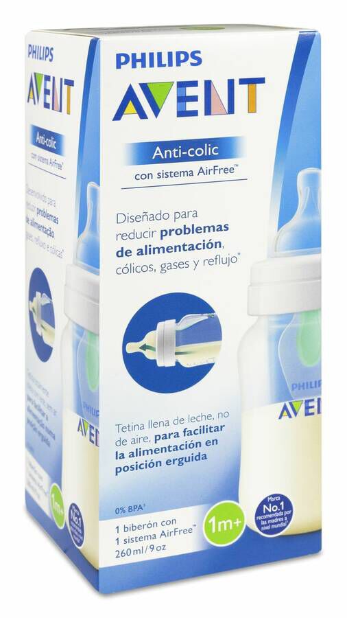 Philips Avent Biberón Anticólico AirFree 260 ml, 1 Ud