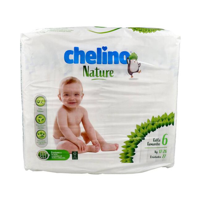 Chelino Nature Pañales Talla 6, 27 unidades