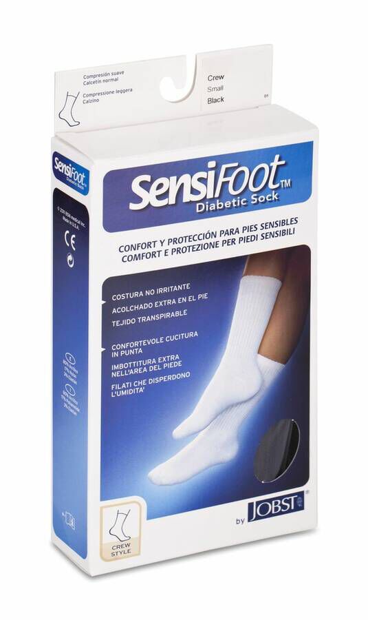 Jobst Sensifoot Calcetín Largo Negro 41-42, 2 Unidades