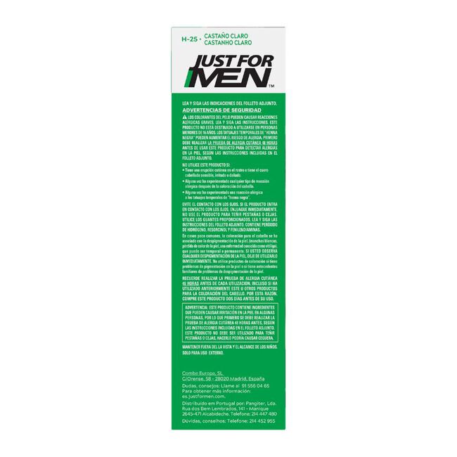 Just For Men Champú Colorante Castaño Claro, 1 Ud