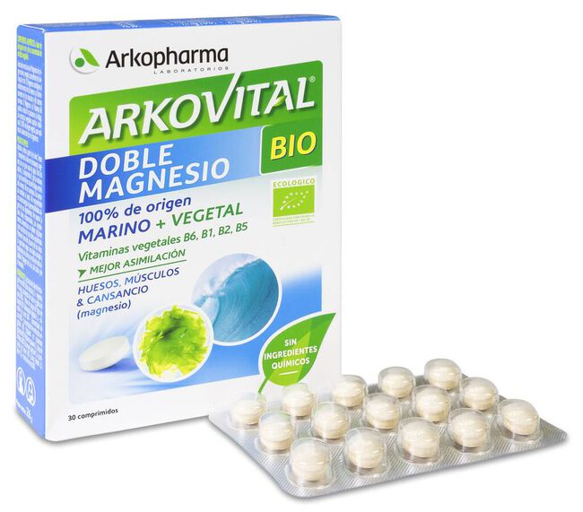 Arkopharma Arkovital Doble Magnesio BIO, 30 Comprimidos