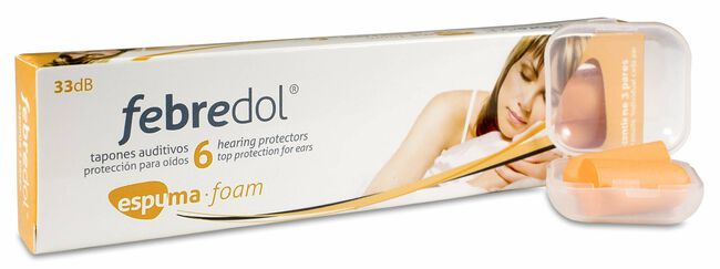 Febredol Tapones Oído Espuma, 6 uds