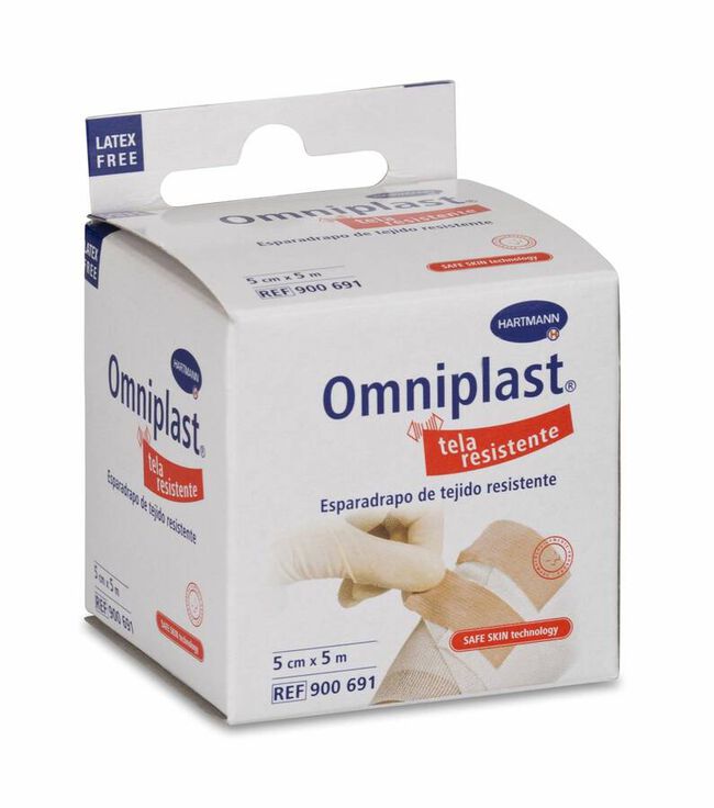 Hartmann Omniplast Esparadrapo Tejido Resistente, 5 cm x 5 m, 1 Ud