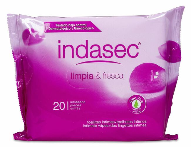 Indasec Toallitas Íntimas, 20 Uds