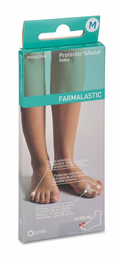 Farmalastic Protector Tubular Dedos Gel De Silicona Mediana, 1 Ud