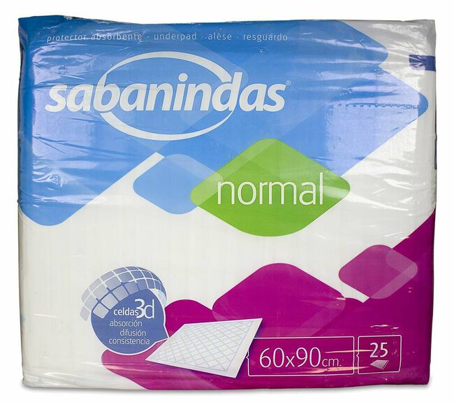 Sabanindas Normal 60 x 90 cm, 25 Uds