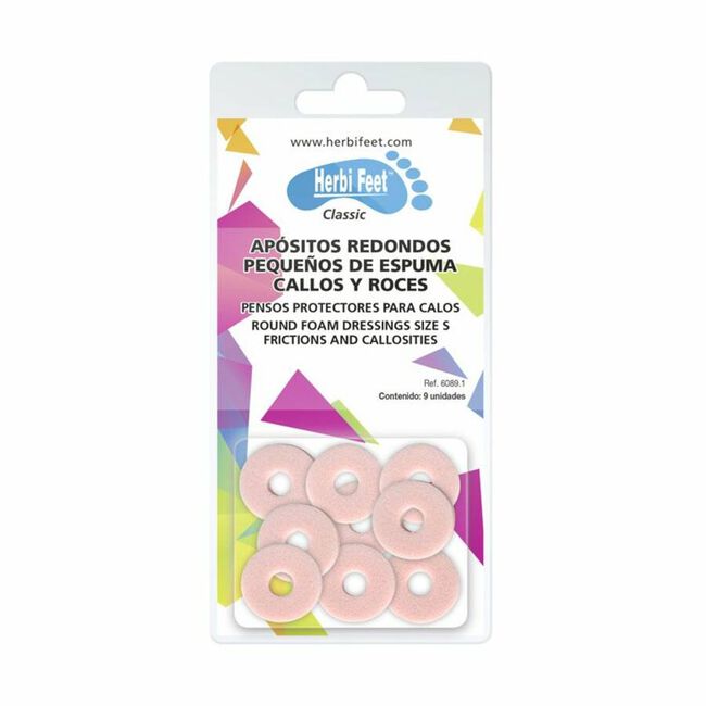 Herbi Feet Apósitos Redondos Pequeños Espuma 6089.1, 9 Unidades