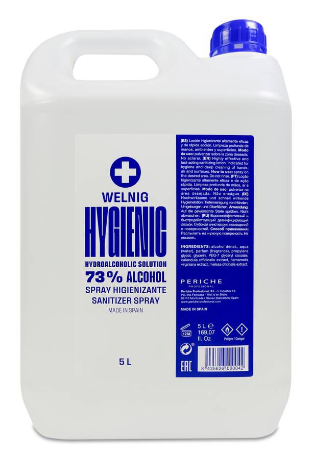 Welnig Solución Hidroalcohólica, 5 Litros