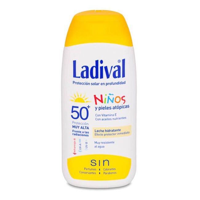 Ladival Niños y Piel Atópica Leche Fotoprotectora SPF 50+, 200 ml